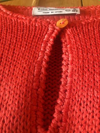 Jersey naranja punto otoño de Luisa Navarro