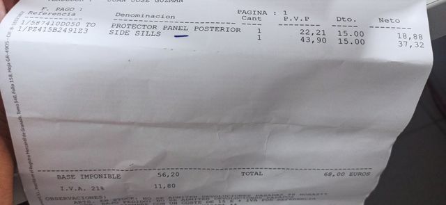 Rivestimento laterale Toyota PZ415B2491Z3, davanzali laterali