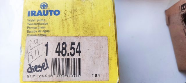 Bomba de agua Renault 9 y 11 diesel