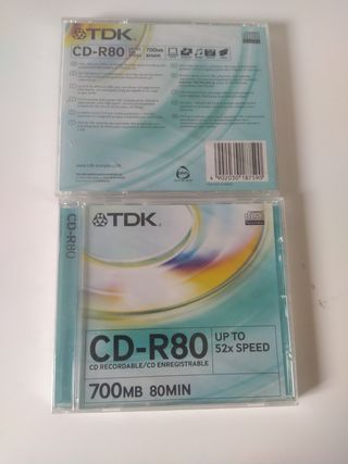 TDK Recordable CDs TDK 50-Pack CD-R Blank Discs - 52X Speed, 700MB