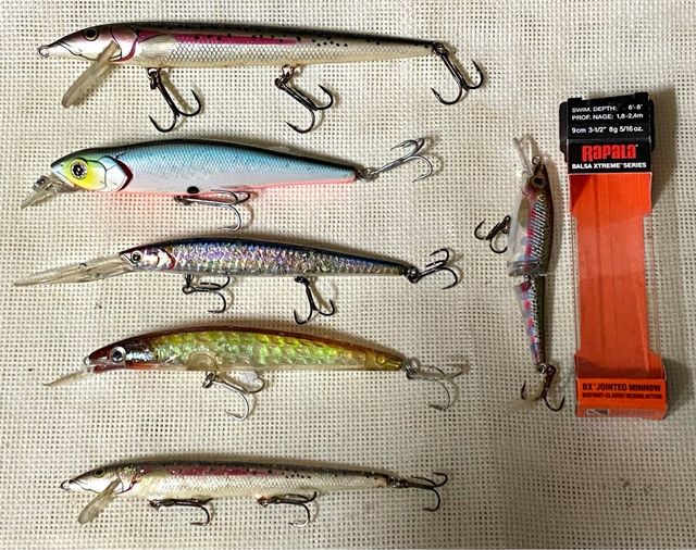 LOTE 6 SEÑUELOS PESCA SPINNING