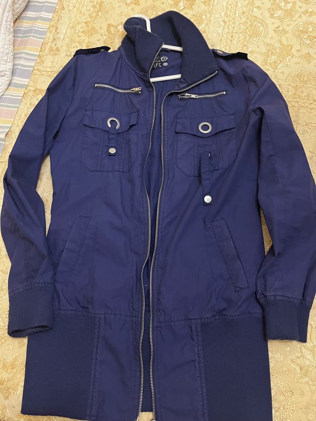 Chaquetón azul zara
