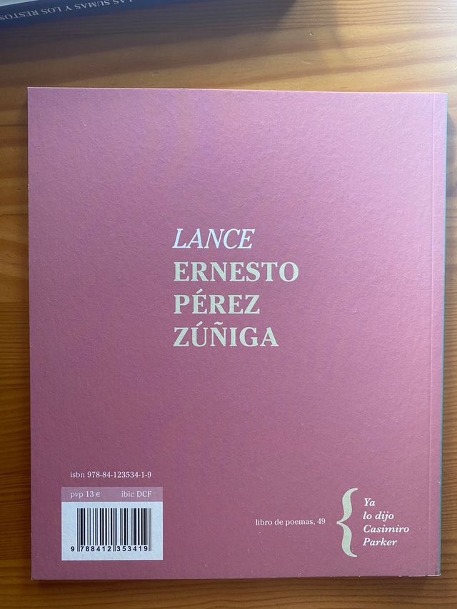 Libros de poemas érase y fue Casemiro Parker