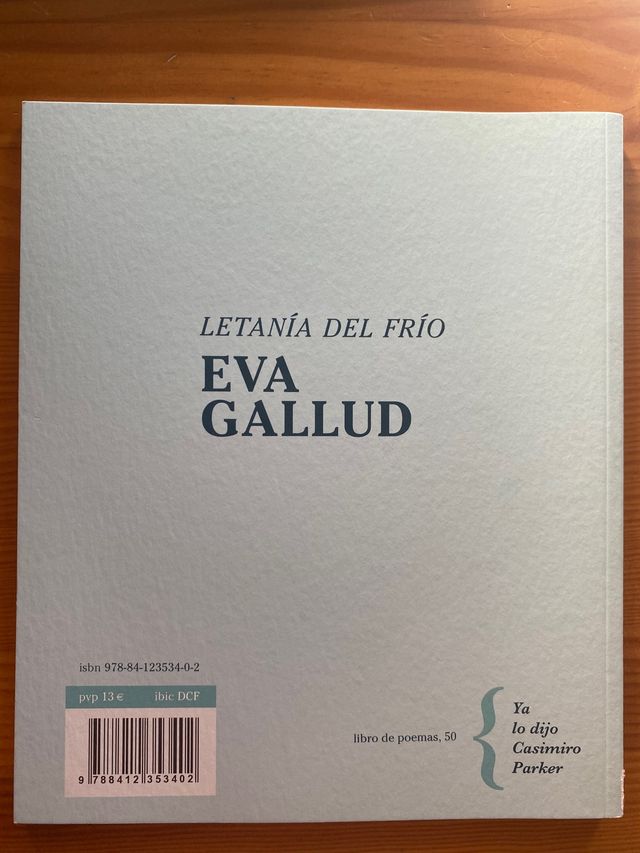 Libros de poemas érase y fue Casemiro Parker