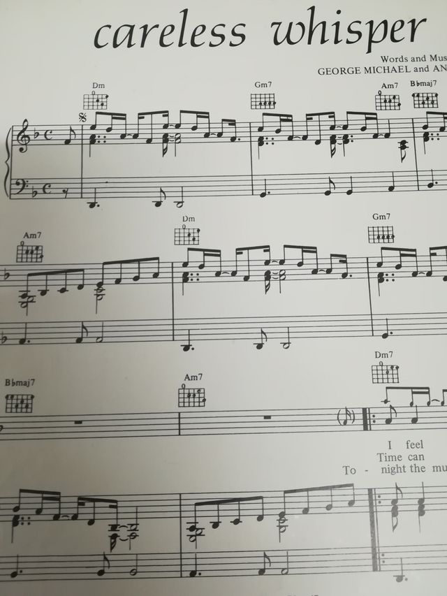 Partitura Careless Whisper