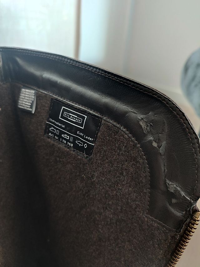 Botas de piel marrón caña alta