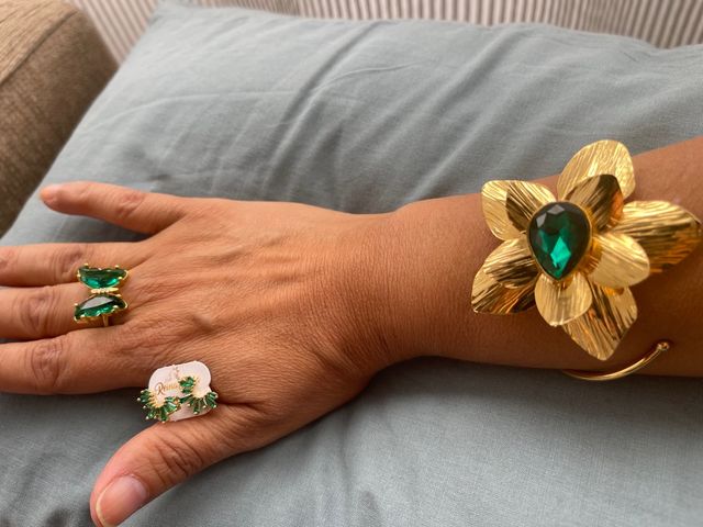 Pulsera + anillo material rebobinado