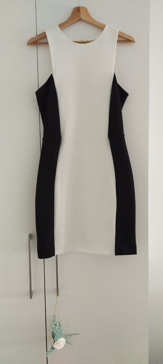 Vestido blanco y negro talla M