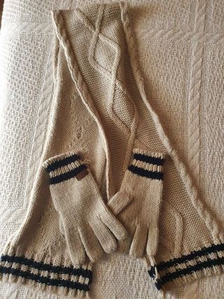 Bufanda y guantes