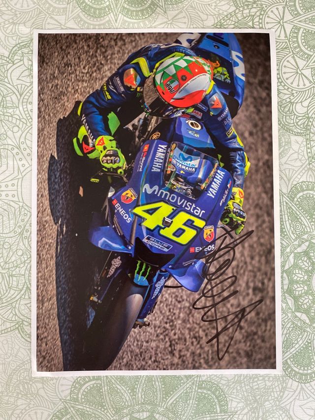 Foto firmada por Valentino Rossi