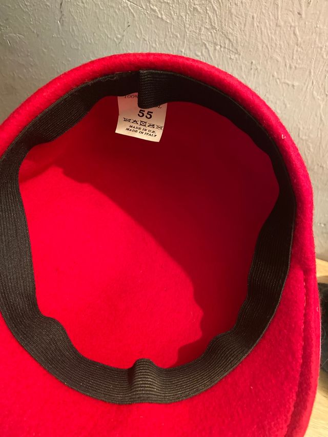 Gorra lana roja