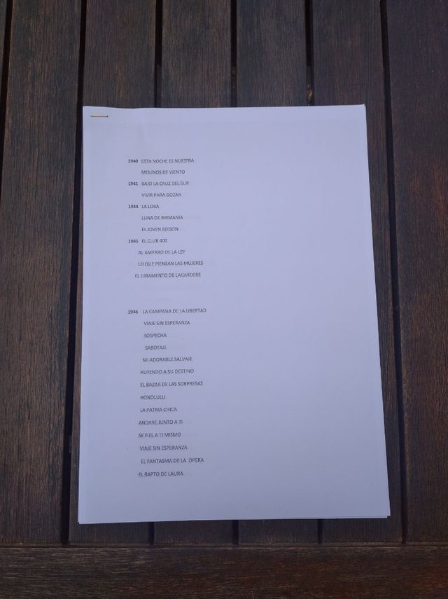 folletos y tarjetas de mano de cine antiguos