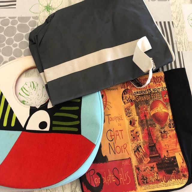 Lote 3 bolsos y bailarinas rojas