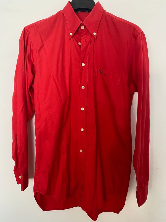 Camisa caballero talla M-3. Roja