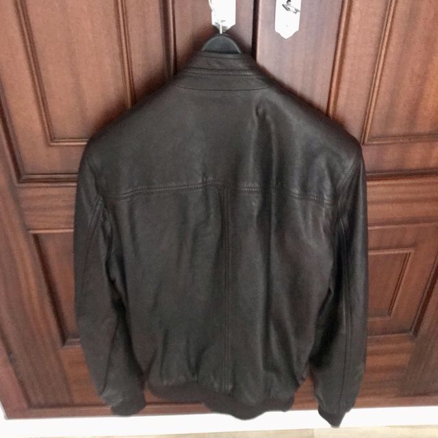 Cazadora cuero marrón M