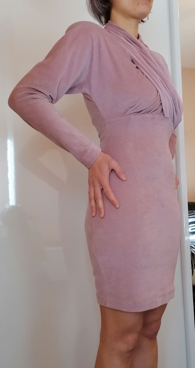 abito in ciniglia di velluto, vintage fine anni 80