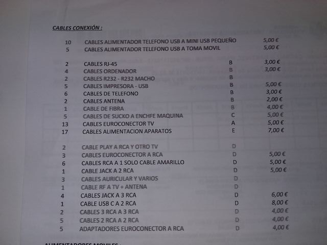 CABLES CONEXION VARIOS