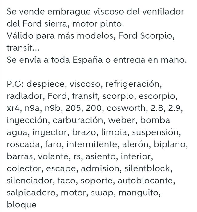 viscoso embrague ventilador