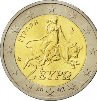 Moneda 2€ conmemorativa GRECIA del 2002