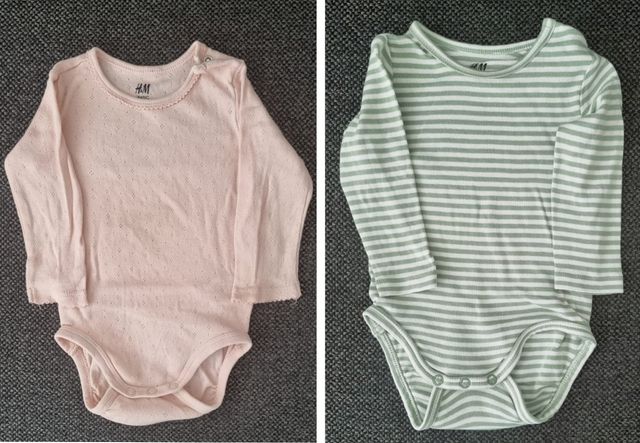 2 bodies bebé, 68cm, H&M