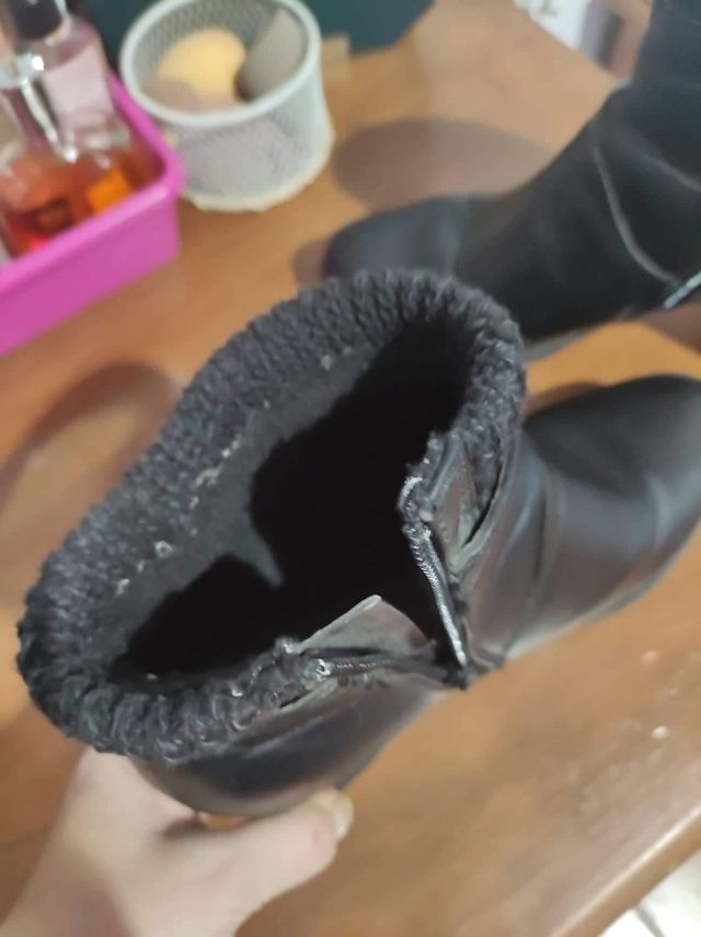 botines negros de material