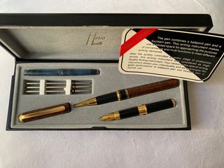 Estuche pluma y bolígrafo vintage Helio Ferretti 