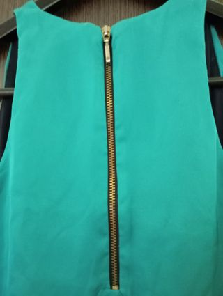 Blusa verde esmeralda Zara 