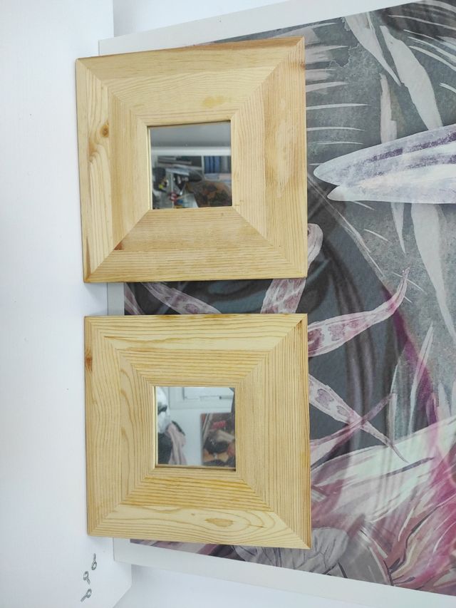 espejo decorativo de madera