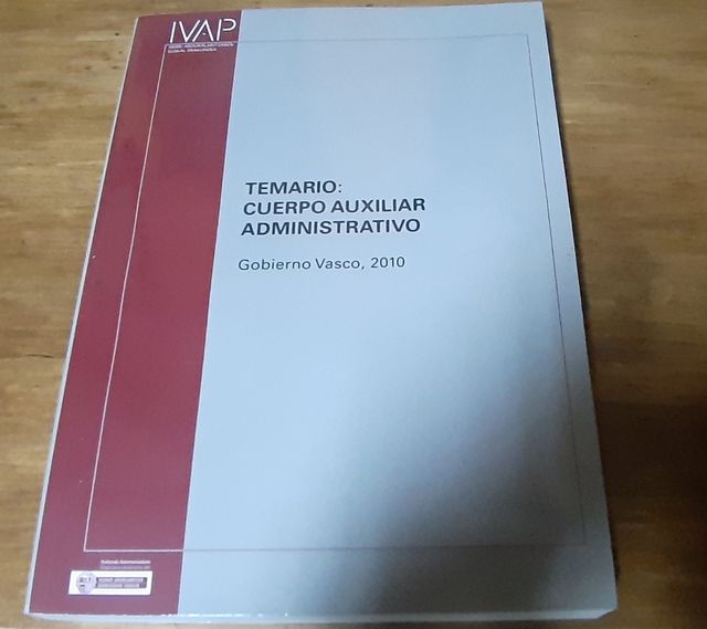 Temario OPE auxiliar administrativo Gobierno Vasco