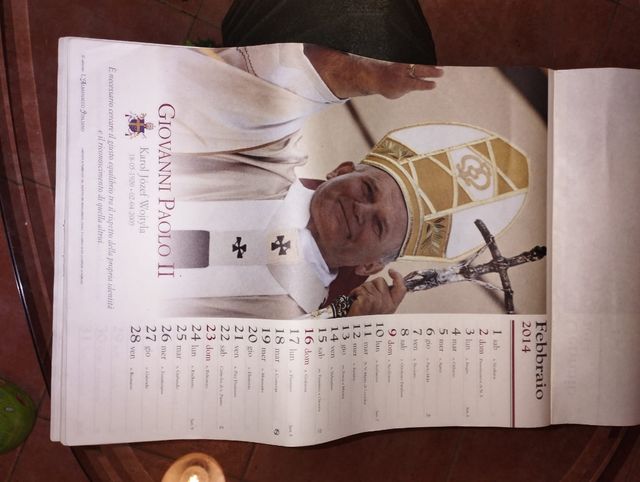calendario Papa giovanni