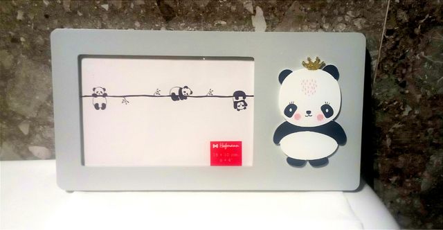 portarretratos infantil Hoffman,gris ositos,nuevo