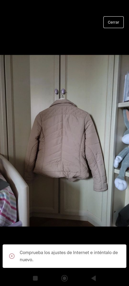 Abrigo acolchado beige