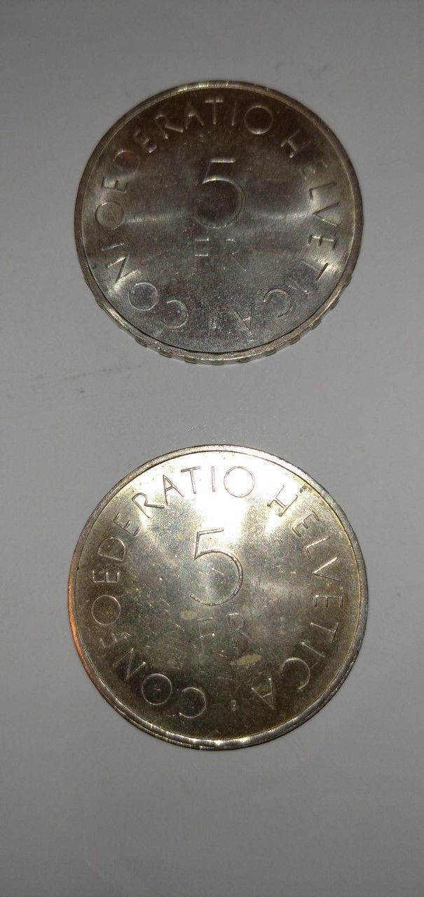 Cruz roja suiza de plata 5fr 1963