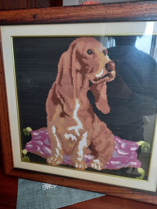 Quadro ricamato a mezzo punto