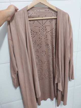 Chaqueta larga ante T. unica