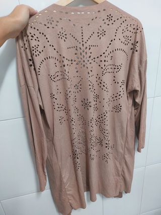 Chaqueta larga ante T. unica