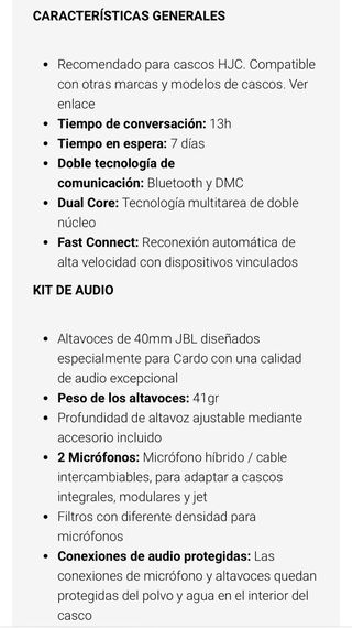 INTERCOM CASCO MOTORISTAS CARDO PACKTALK SLI  DUO 