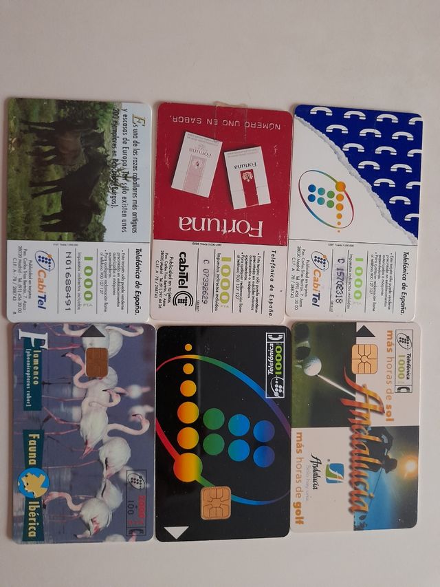 Cartões telefônicos dos anos 90