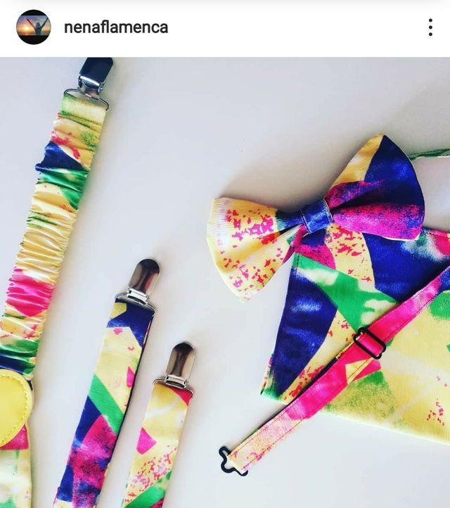 Conjunto de pajaritas y tirantes a juego