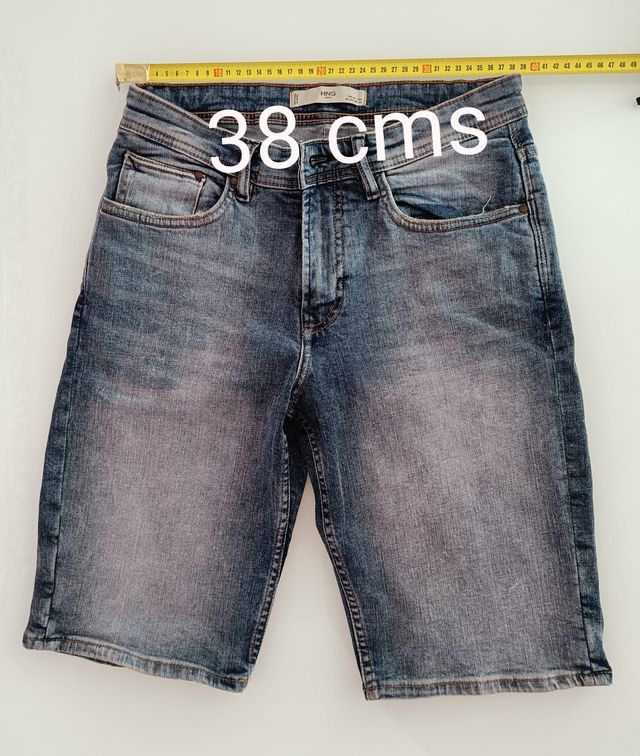 Bermuda vaquera para hombre