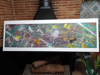 Mesas de madera y hierro