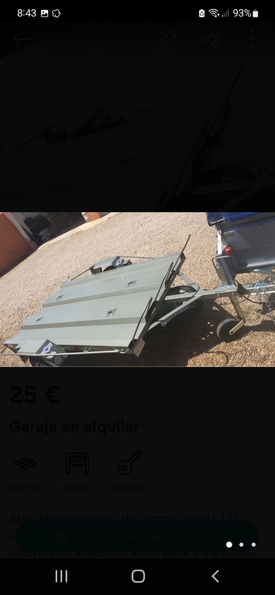 Remolque de moto alquiler