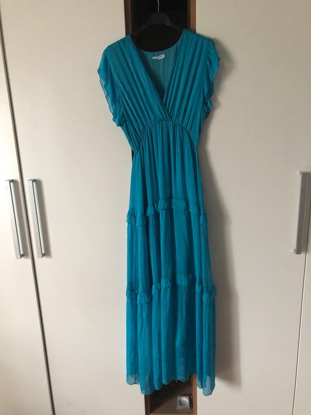 Vestito lungo in viscosa e seta tg  M