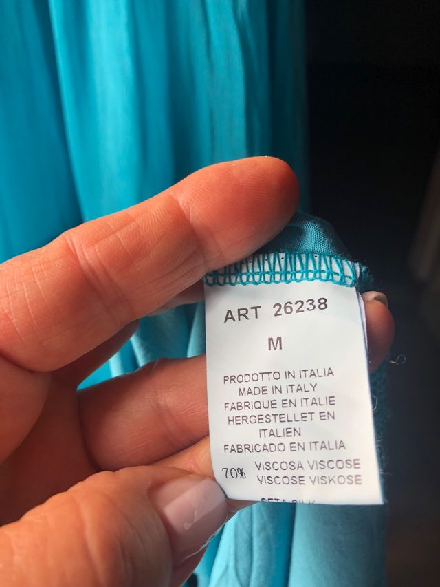 Vestito lungo in viscosa e seta tg  M