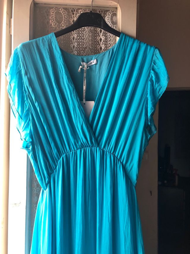 Vestito lungo in viscosa e seta tg  M