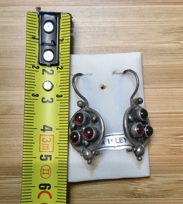 Pendientes de plata y granates (Mod. Juliette)