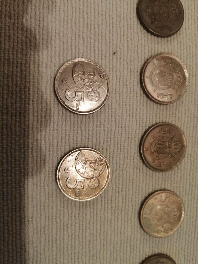 Monedas 5 pesetas varios años