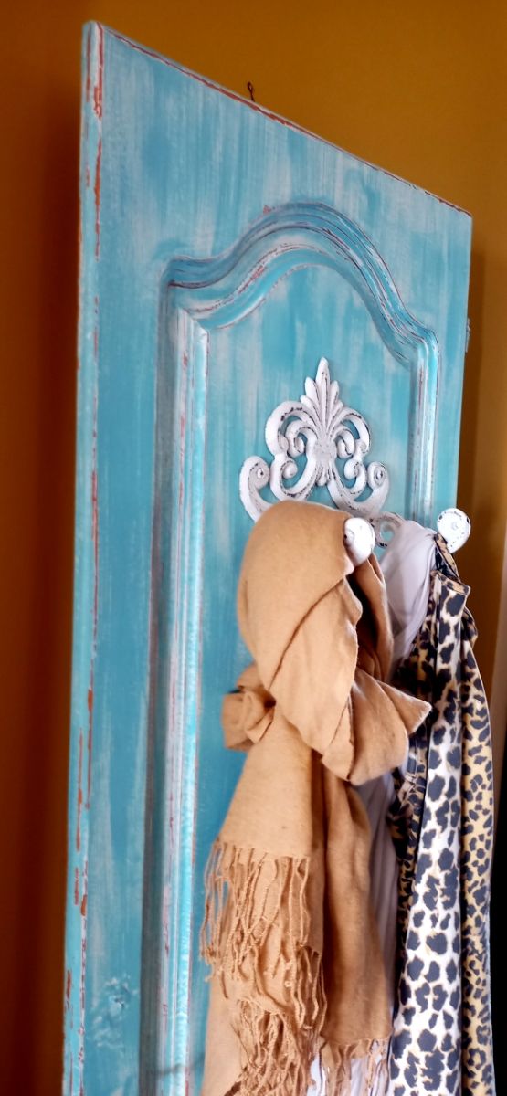 Perchero Colgador. Puerta Madera Restaurada