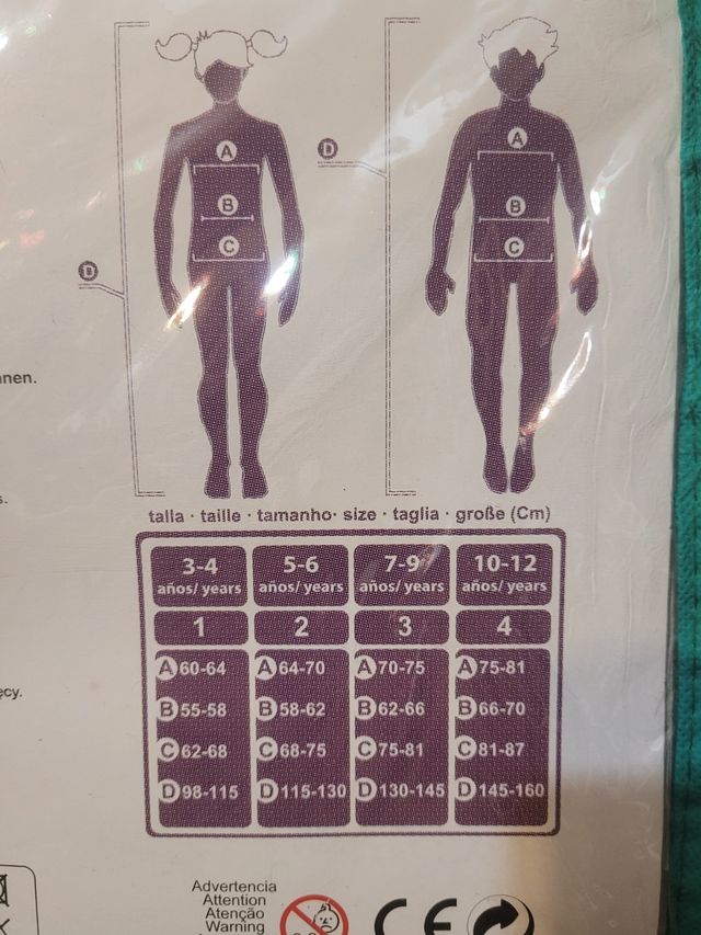 Disfraz de calabaza 3- 4 años