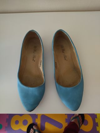 Zapatos azules de mujer